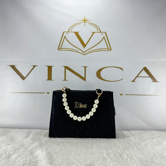 Elegant Pearl Handle Tote Bag for Women | Luxury Party & Formal Handbag