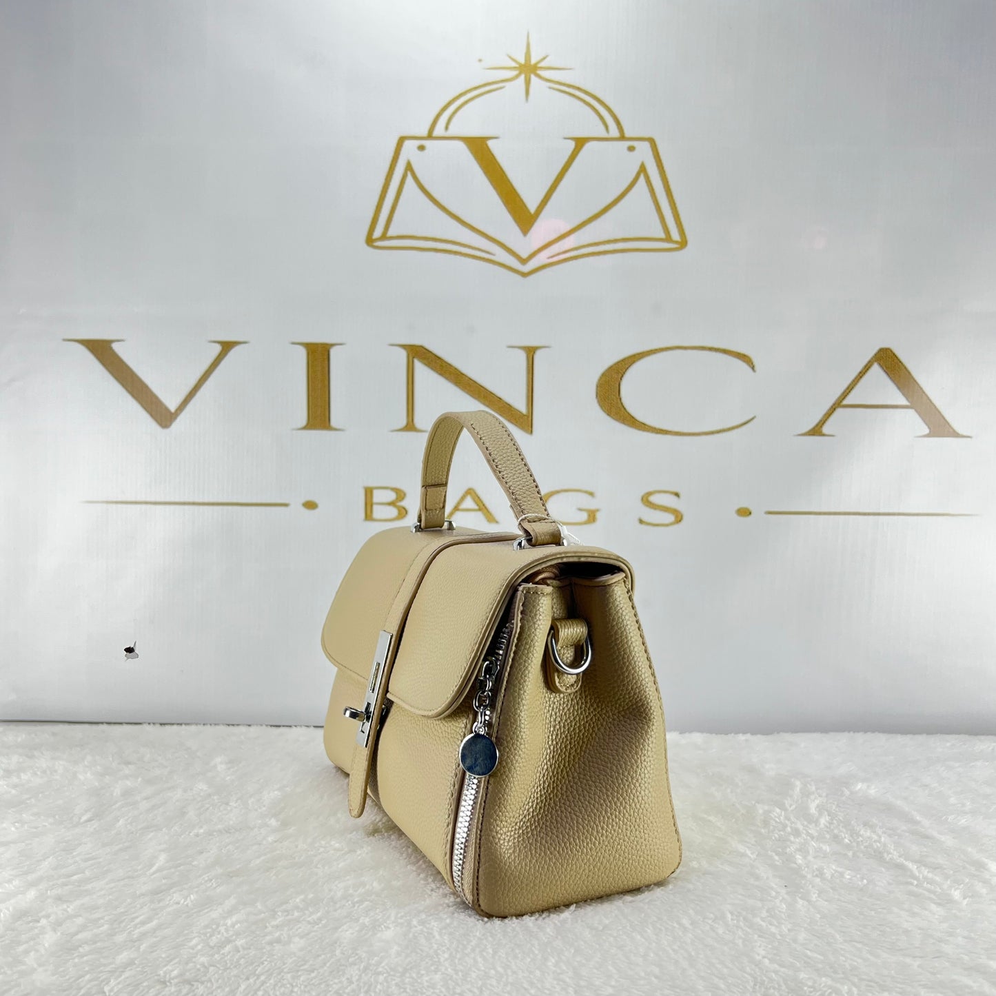 Vinca Luxury Structured Crossbody Bag | Elegant Women Handbag