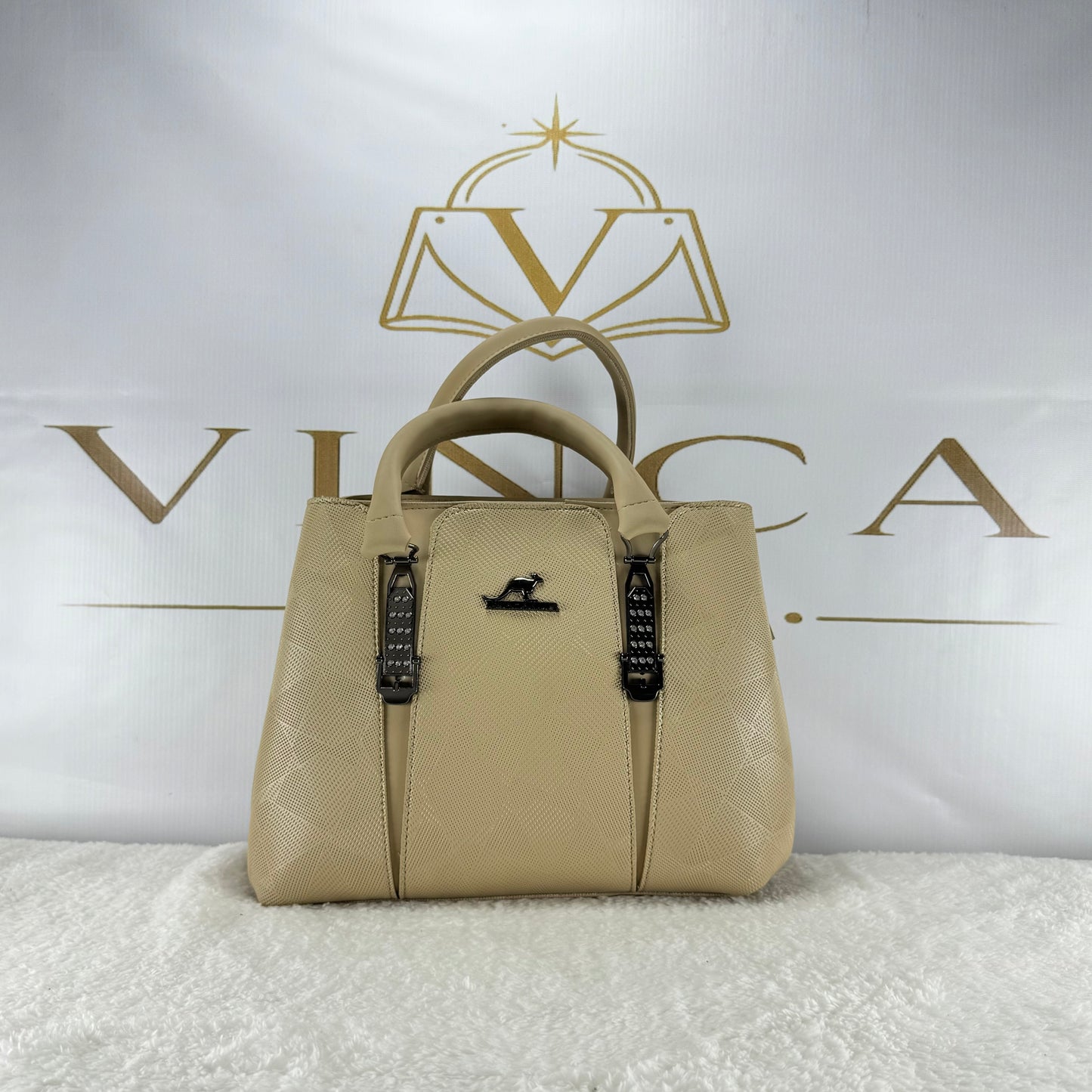 Luxury Textured Women Handbag | Elegant Designer Tote Purse by Vinca Bags