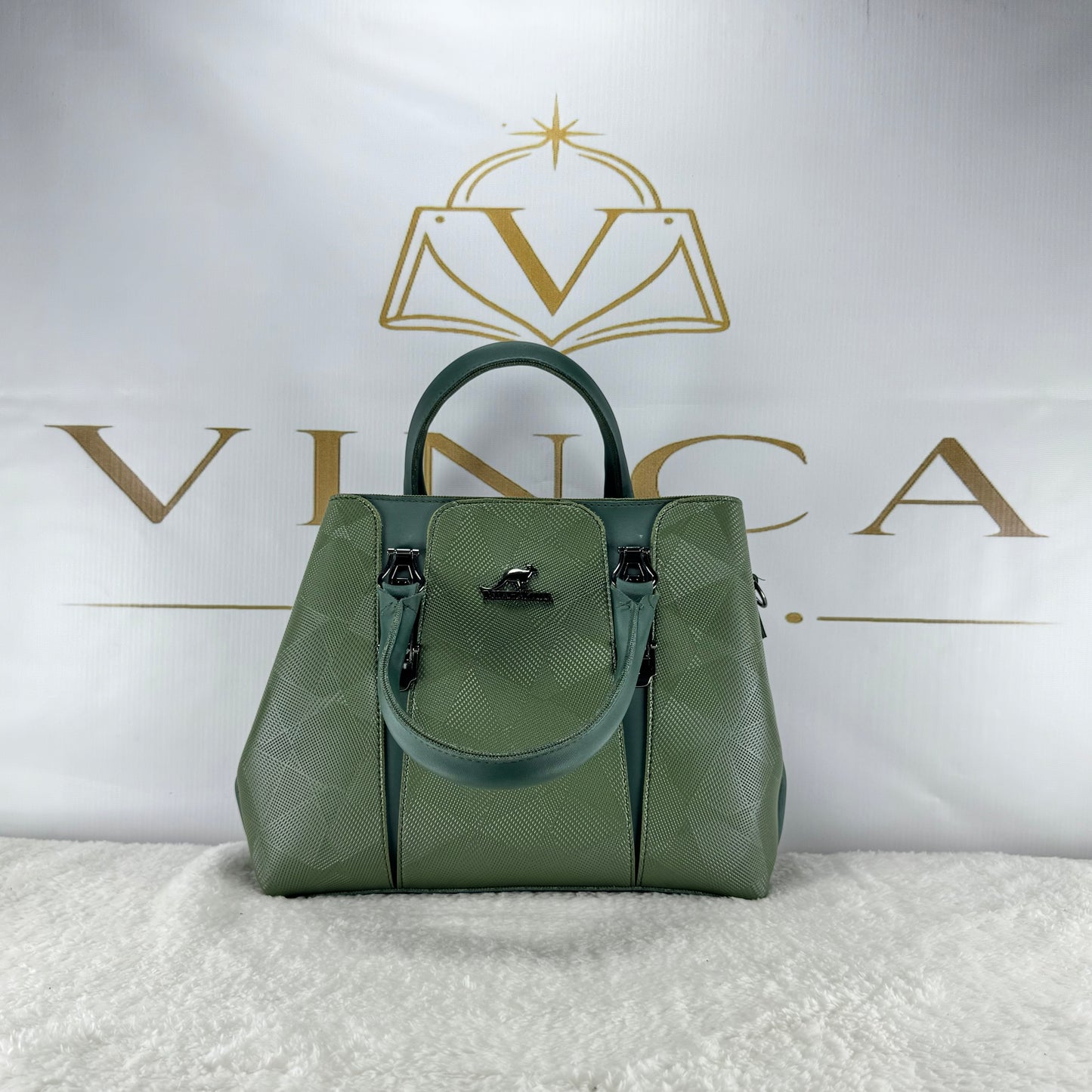 Luxury Textured Women Handbag | Elegant Designer Tote Purse by Vinca Bags