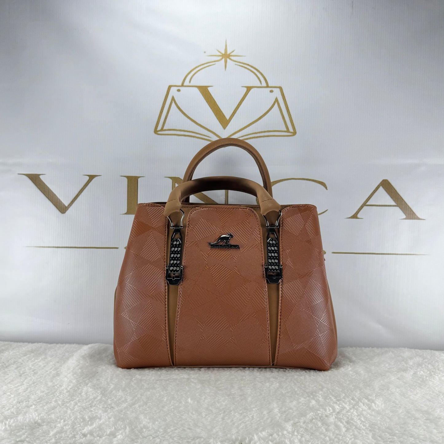 Luxury Textured Women Handbag | Elegant Designer Tote Purse by Vinca Bags