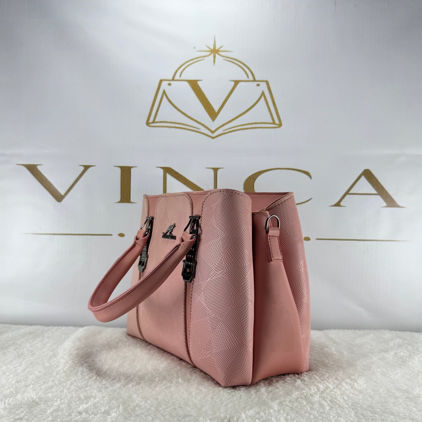 Luxury Textured Women Handbag | Elegant Designer Tote Purse by Vinca Bags