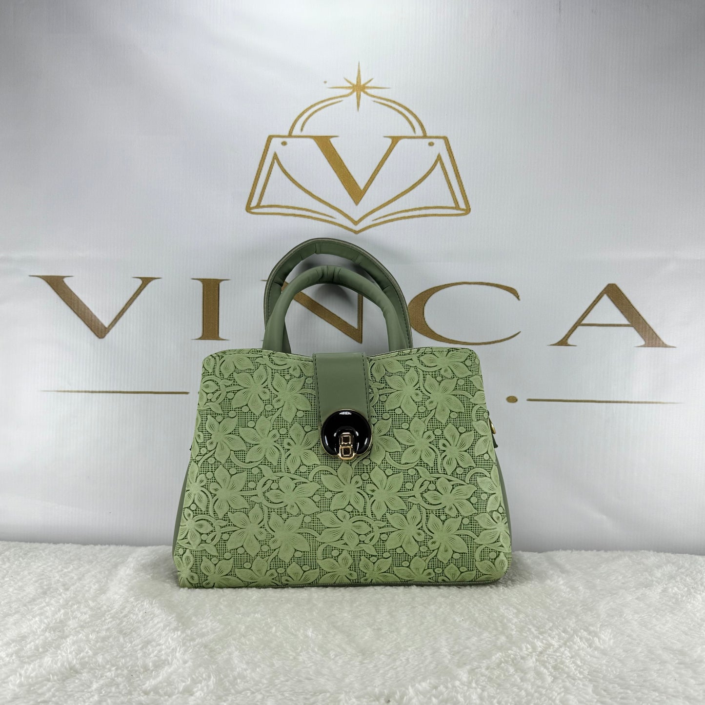 Luxury Floral Embossed Women Handbag | Elegant Designer Tote Purse