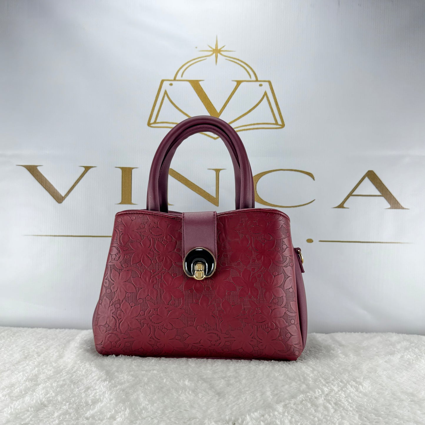 Luxury Floral Embossed Women Handbag | Elegant Designer Tote Purse