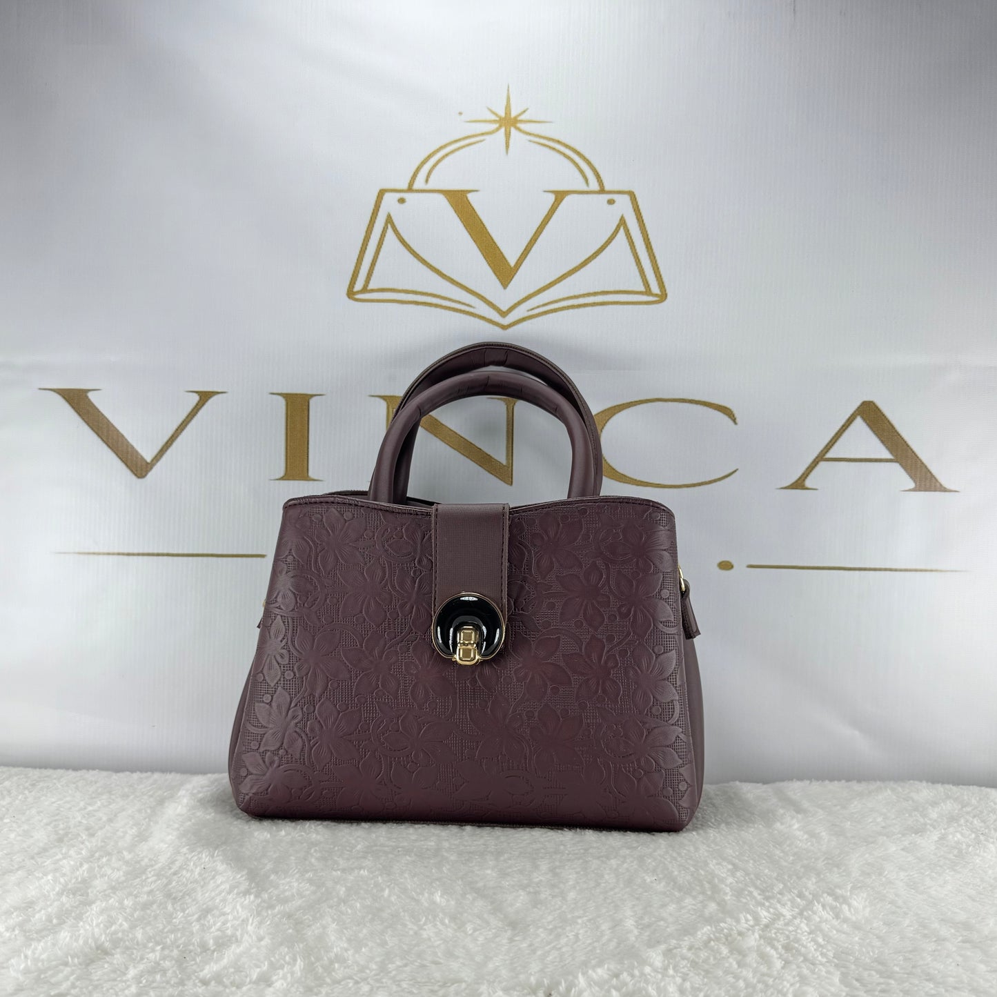 Luxury Floral Embossed Women Handbag | Elegant Designer Tote Purse