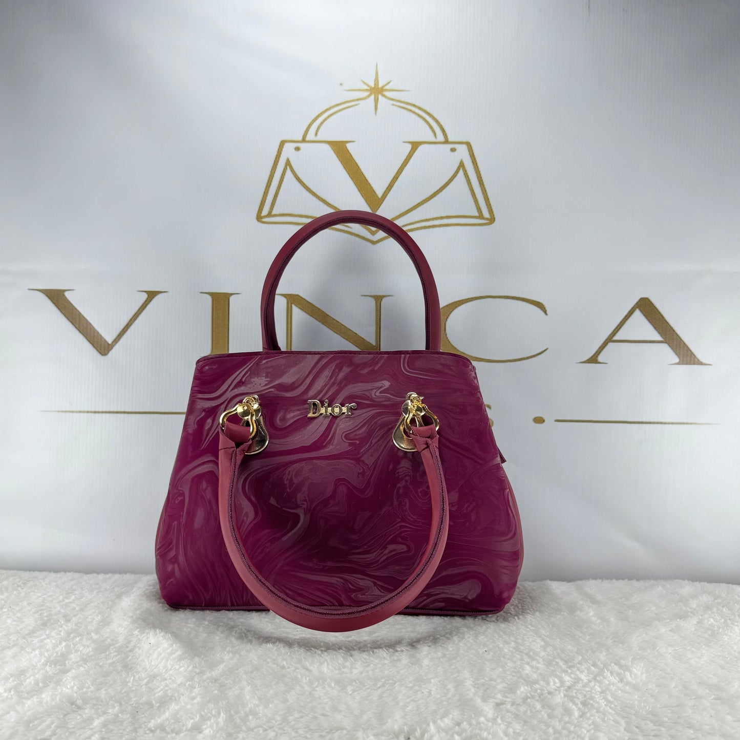Luxury Marble Pattern Women Handbag | Premium Glossy Tote & Shoulder Bag
