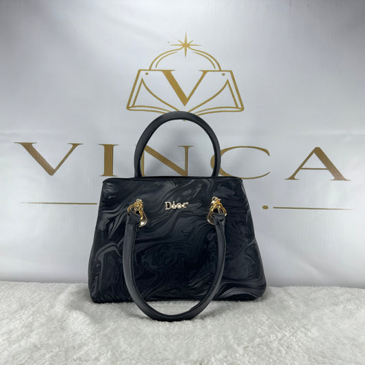Luxury Marble Pattern Women Handbag | Premium Glossy Tote & Shoulder Bag