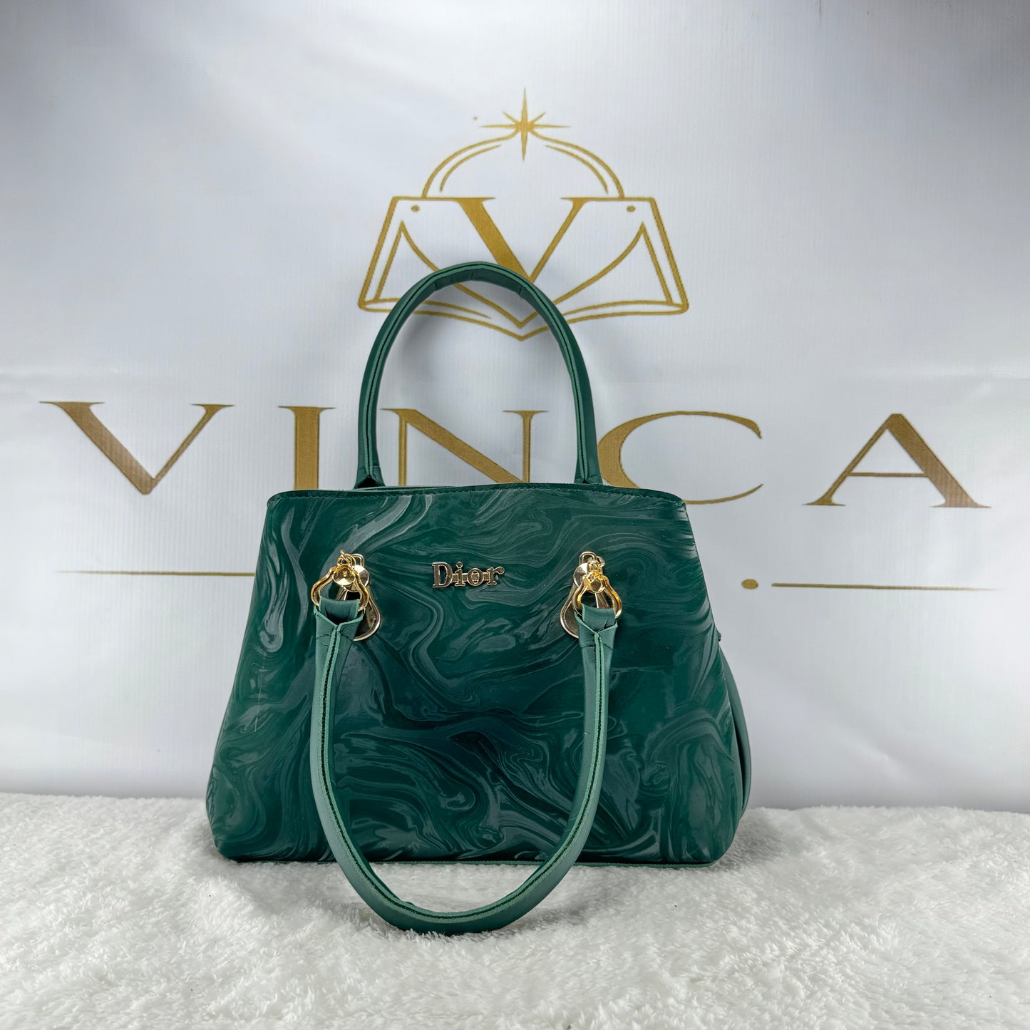 Luxury Marble Pattern Women Handbag | Premium Glossy Tote & Shoulder Bag