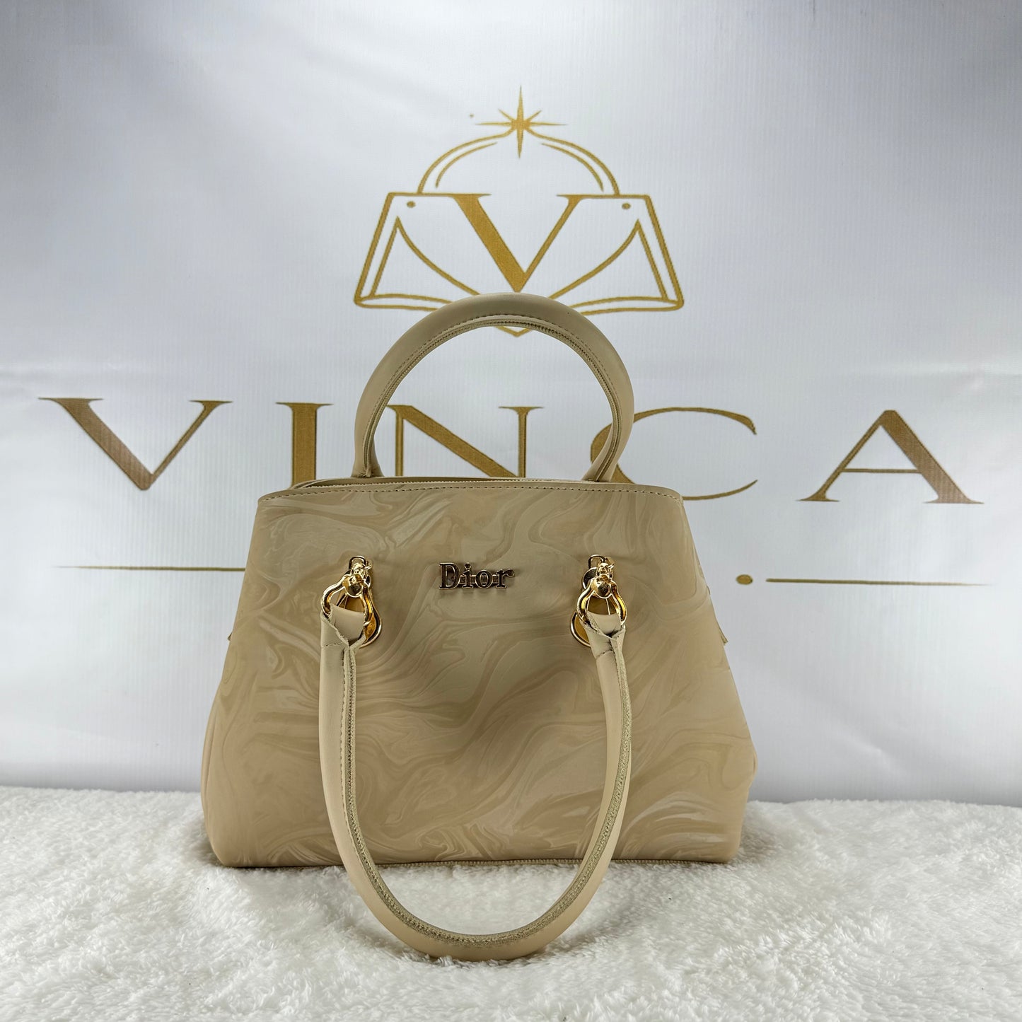 Luxury Marble Pattern Women Handbag | Premium Glossy Tote & Shoulder Bag