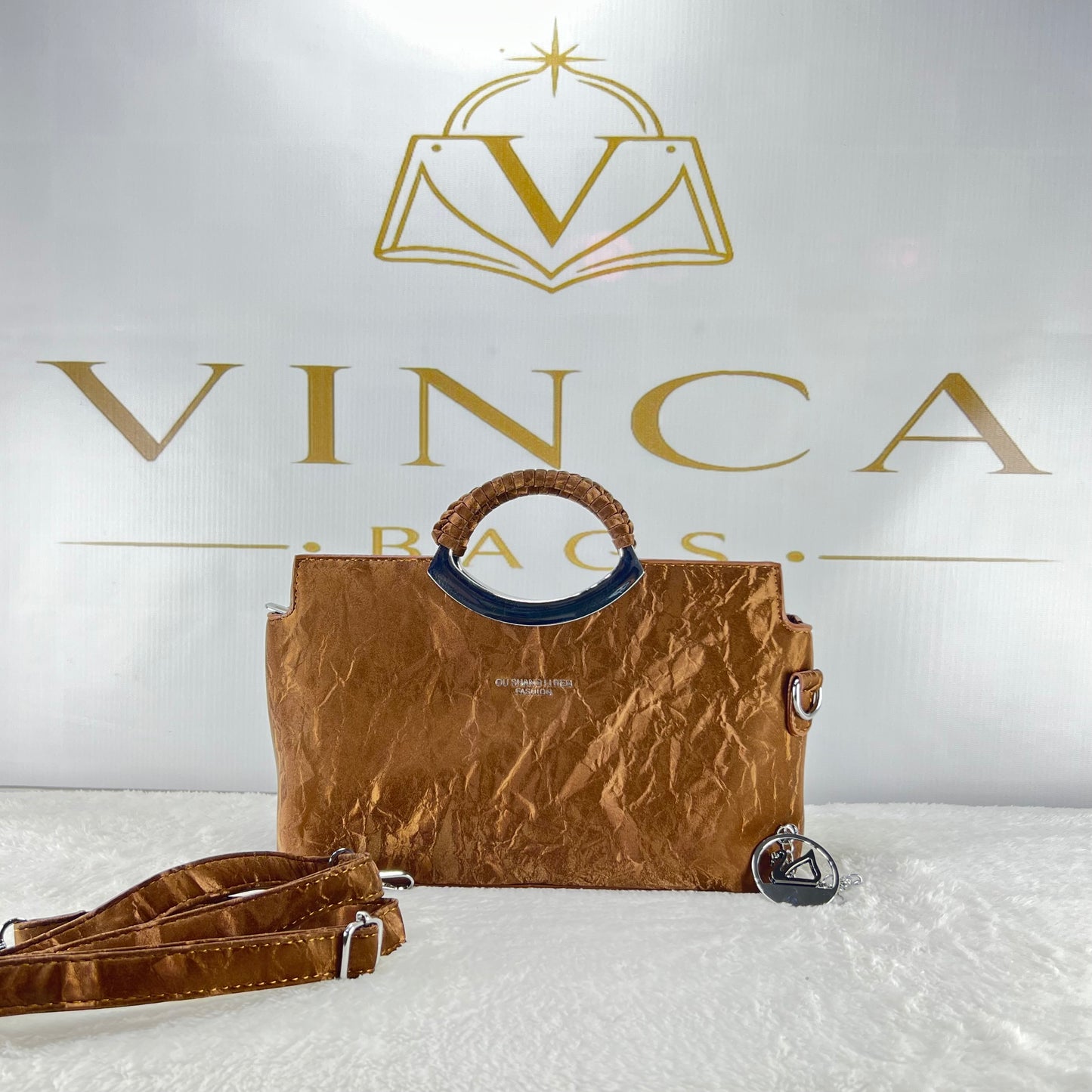 Vinca Vintage Crinkle Luxury Hand Bag | Elegant Shoulder & Crossbody Bag for Women