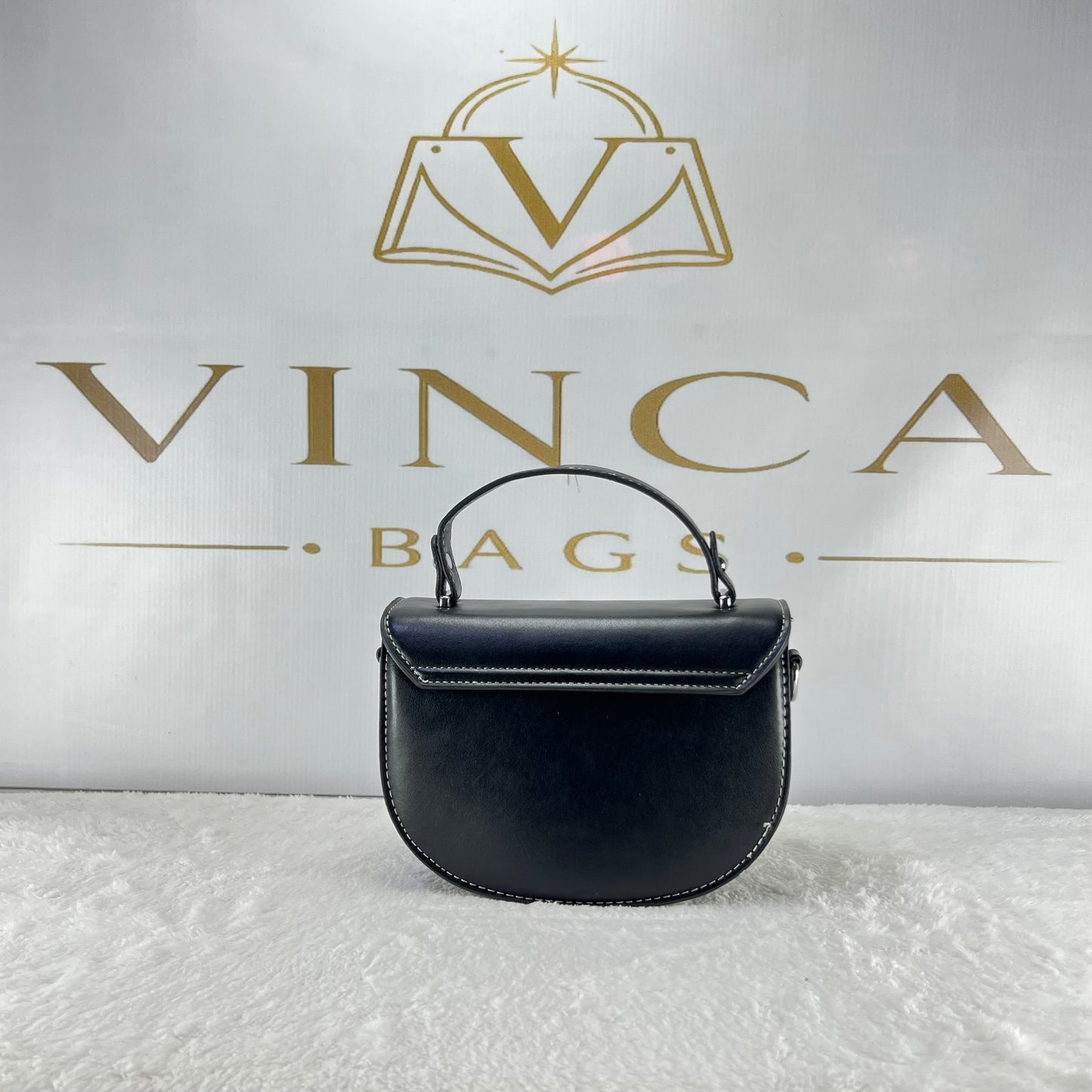 Vinca Half Moon Top Handle Bag | Elegant Women Crossbody Purse