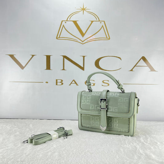 Vinca Monogram Mini Top Handle Bag | Luxury Women Crossbody Purse