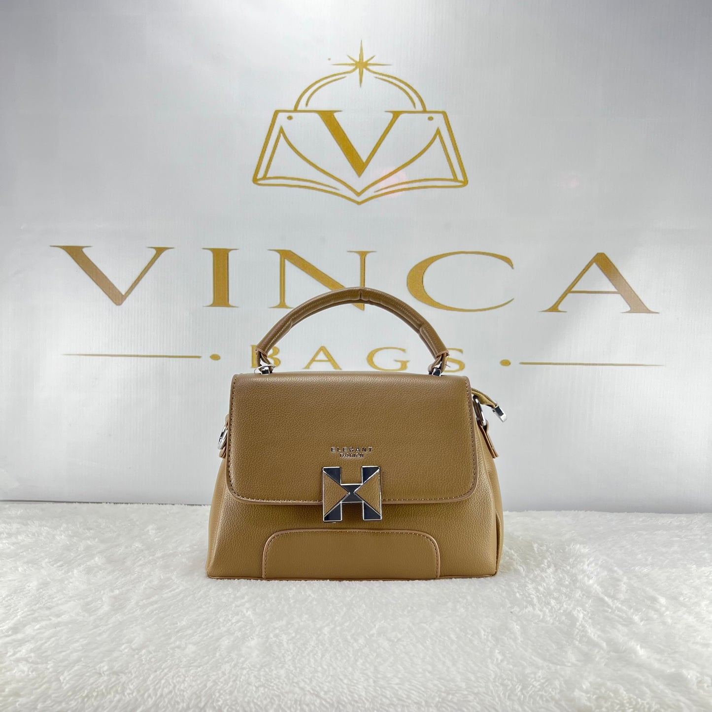 Vinca Luxe Structured Top Handle Bag | Elegant Women Handbag