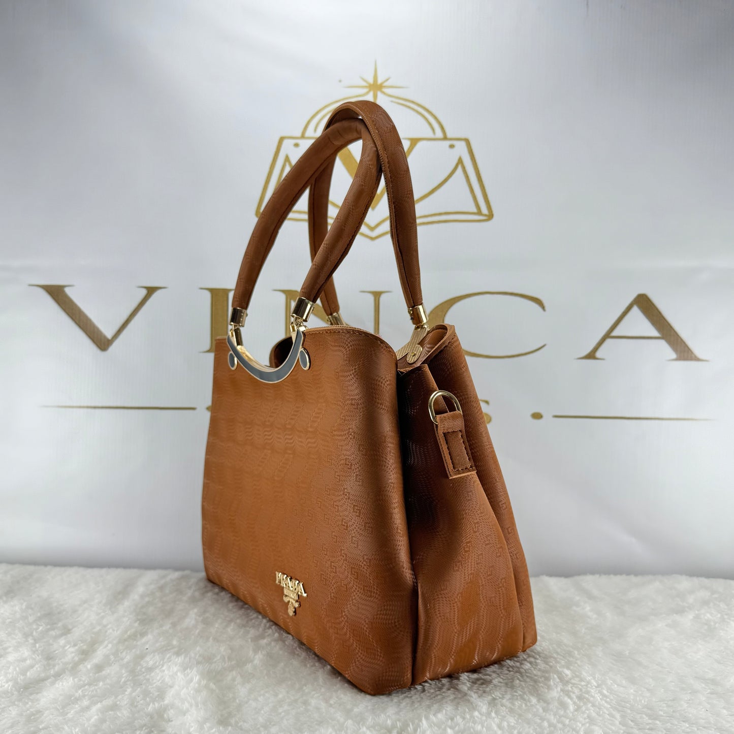Luxury Metal Handle Tote Bag for Women | Elegant Shoulder & Handbag