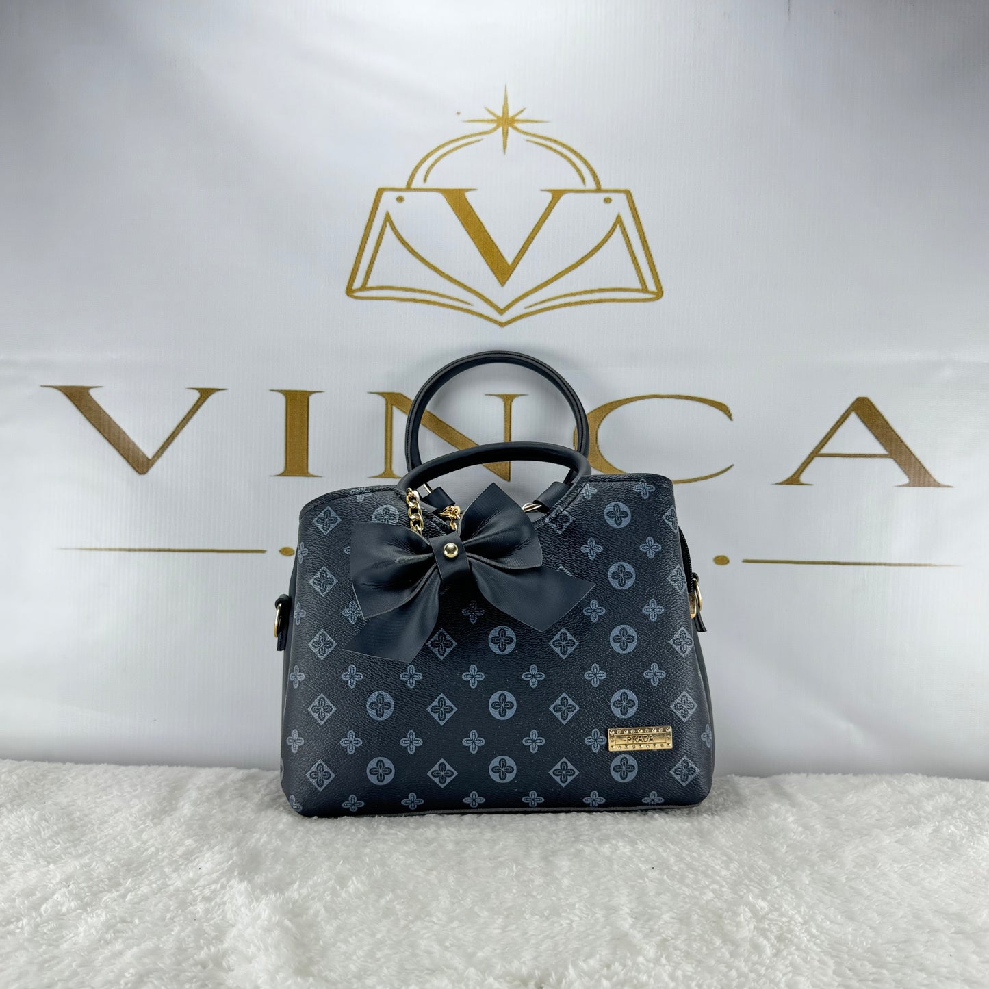 Luxury Bow Handbag for Women | Elegant Printed Designer Style Tote Bag