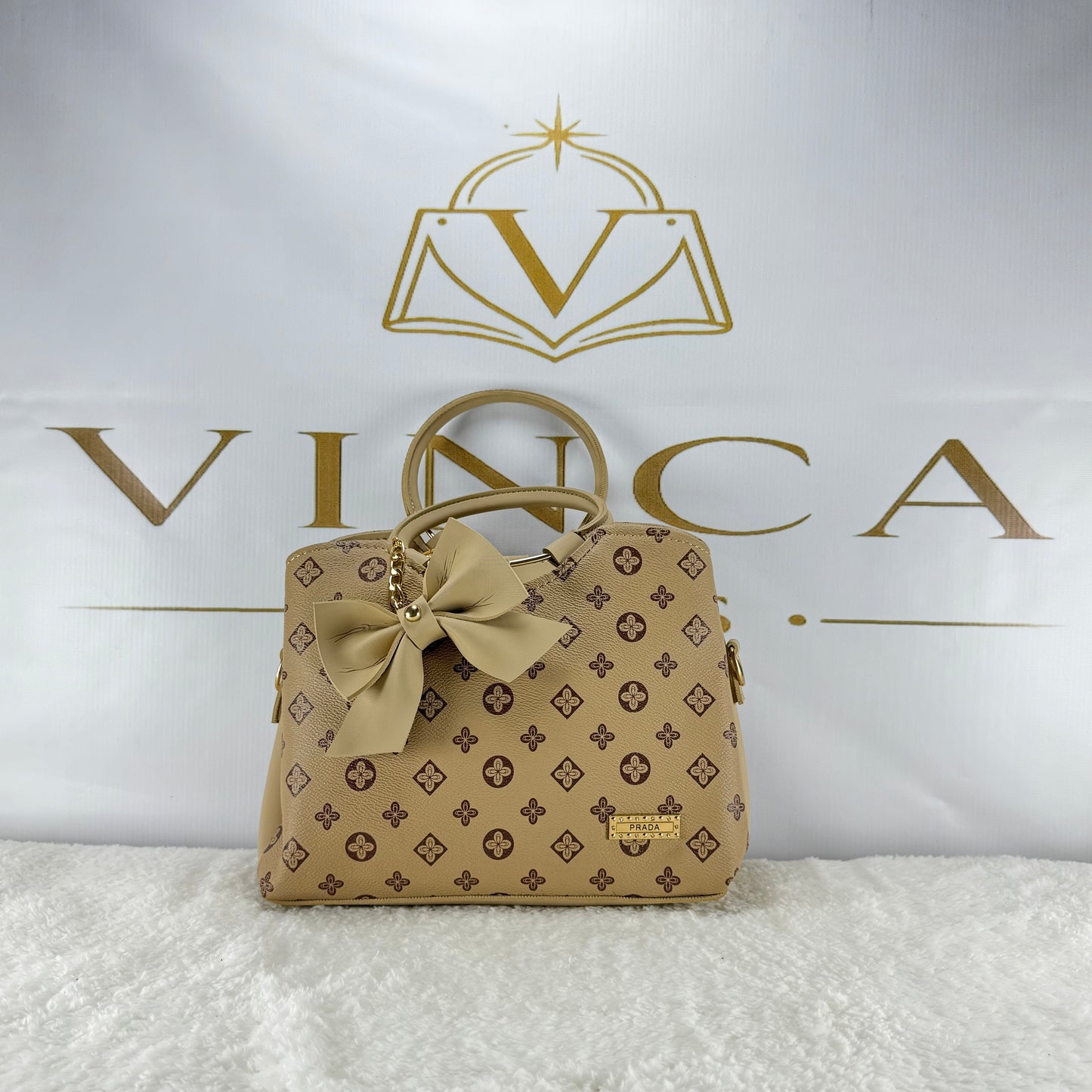 Luxury Bow Handbag for Women | Elegant Printed Designer Style Tote Bag