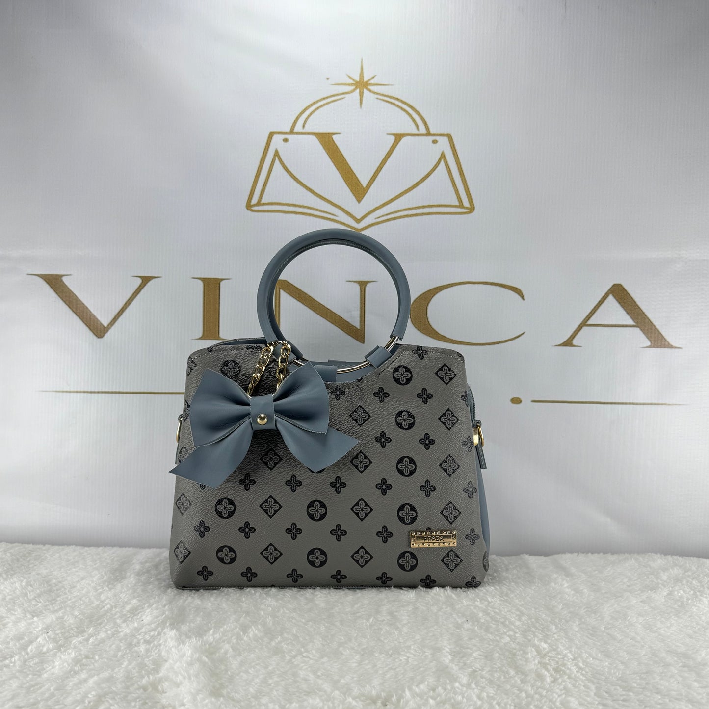 Luxury Bow Handbag for Women | Elegant Printed Designer Style Tote Bag
