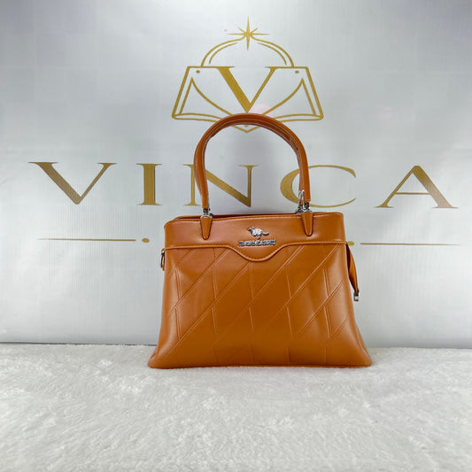 Vinca Luxury Geometric Stitch Handbag | Elegant Women Tote Bag