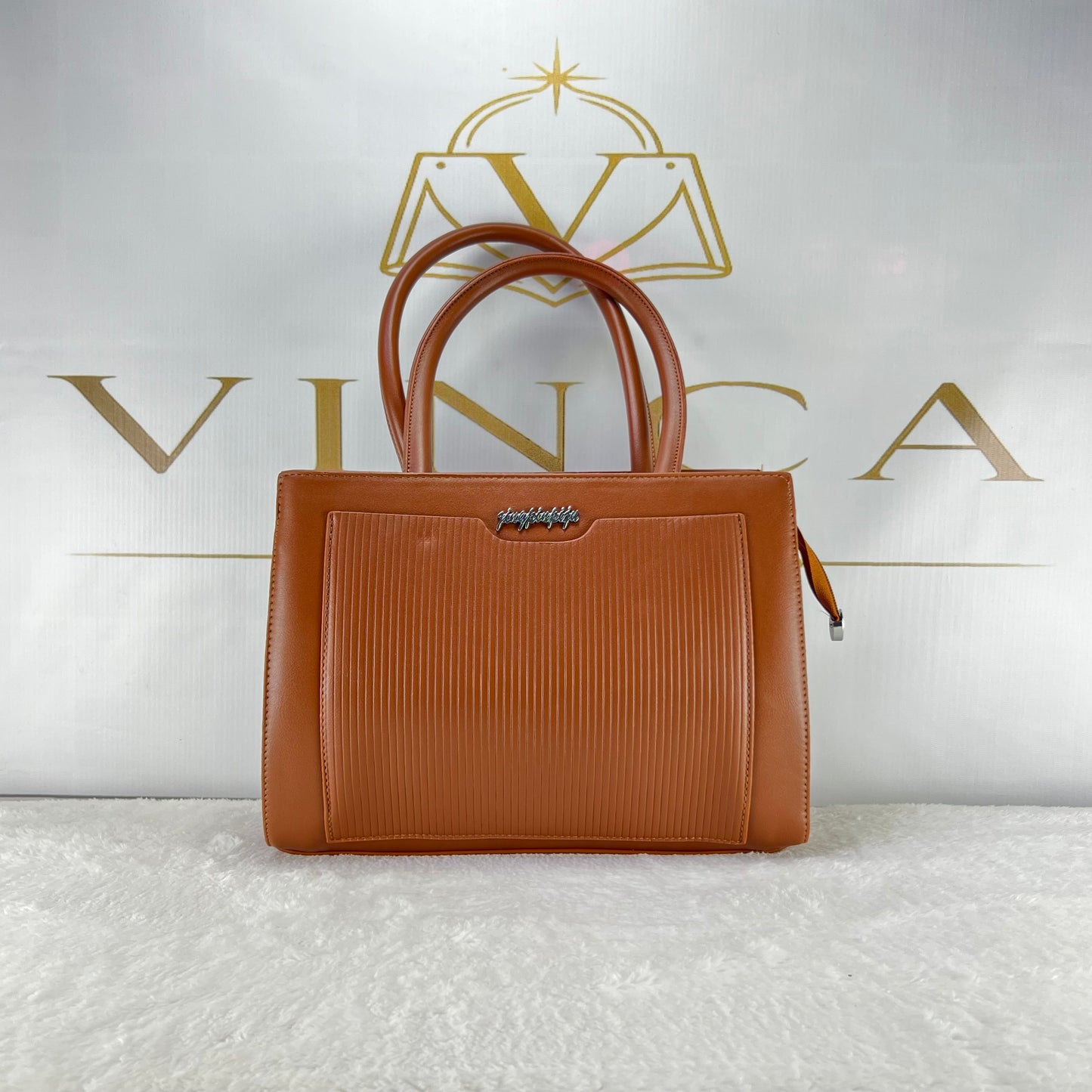 Vinca Elegant Ribbed Tote Bag | Premium Women Handbag