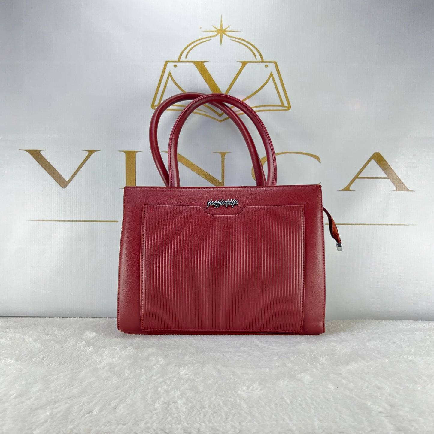 Vinca Elegant Ribbed Tote Bag | Premium Women Handbag