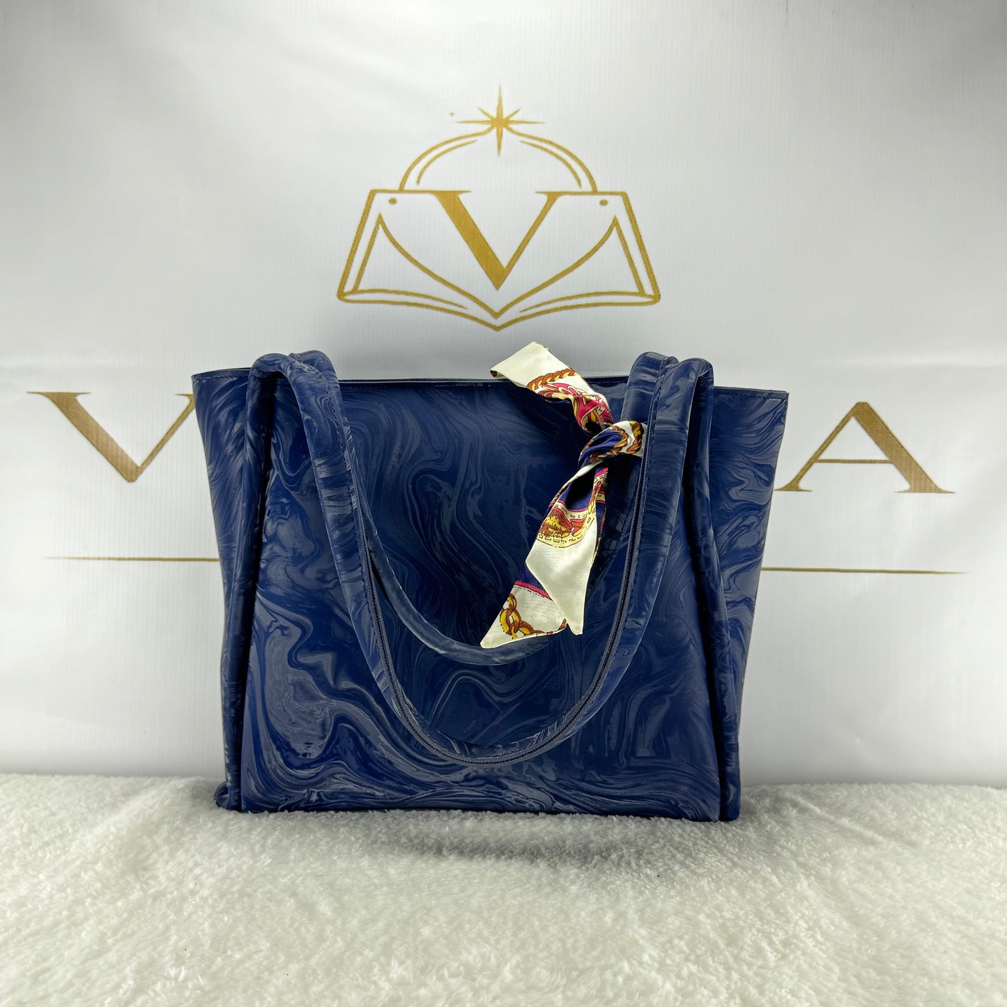 Vinca Marble Texture Tote Bag | Premium Luxury Women’s Shoulder Bag