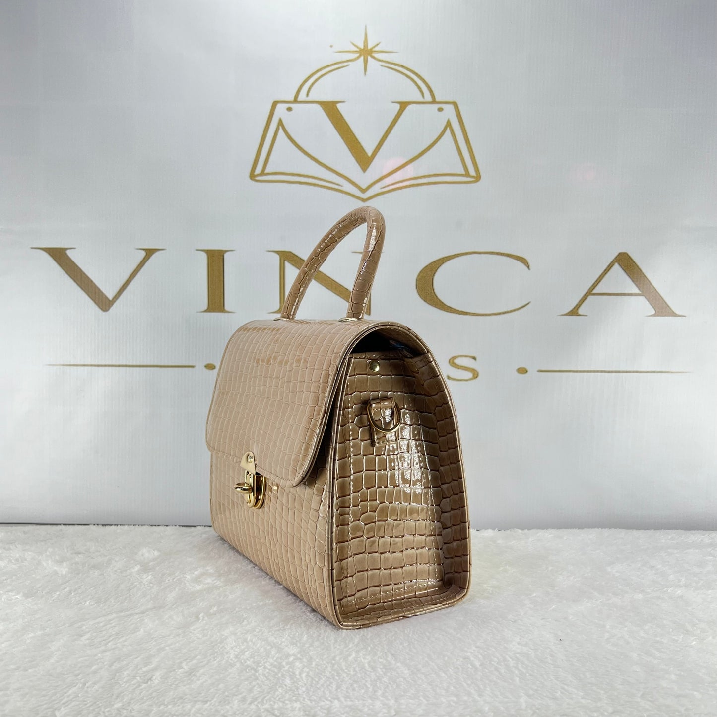 Vinca Croc Texture Luxury Handbag | Elegant Ladies Tote Bag Pakistan