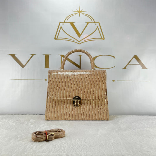 Vinca Croc Texture Luxury Handbag | Elegant Ladies Tote Bag Pakistan
