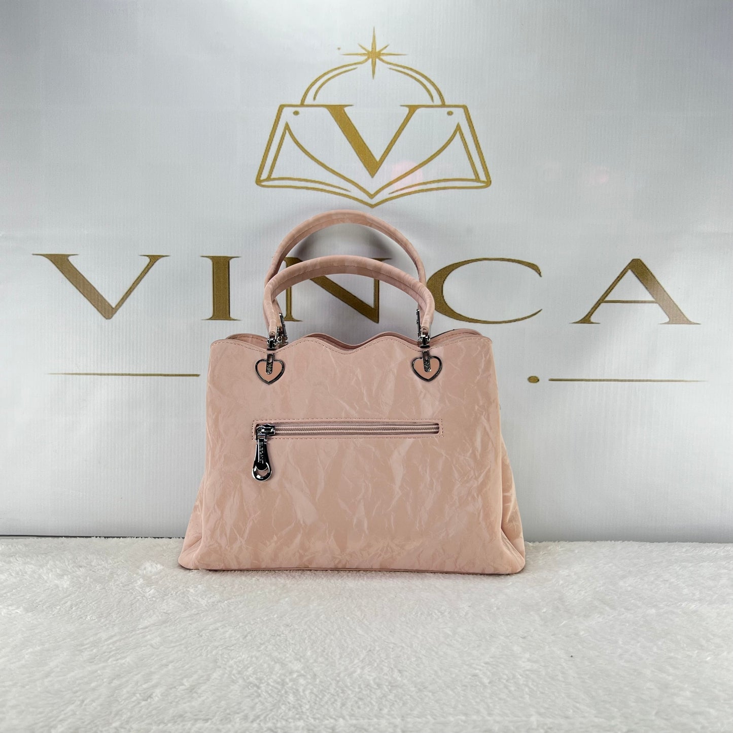 Vinca Crinkle Luxe Shoulder Tote Bag | Elegant Women Handbag Pakistan