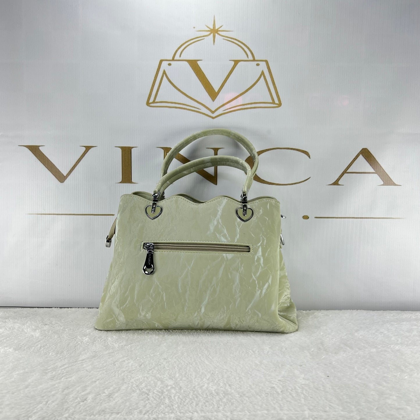 Vinca Crinkle Luxe Shoulder Tote Bag | Elegant Women Handbag Pakistan