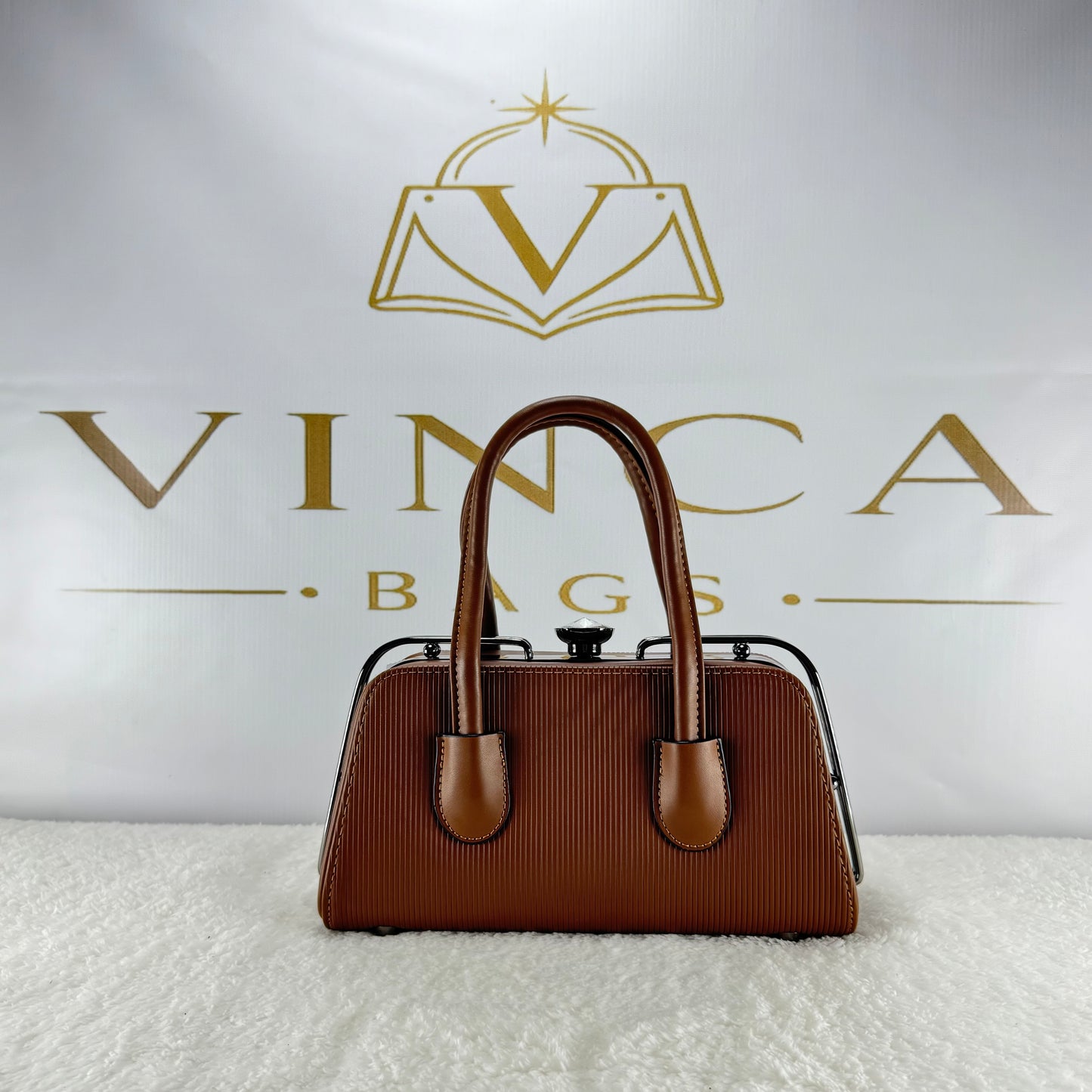 Vinca Ribbed Luxury Hand Bag | Elegant Premium Women’s Purse