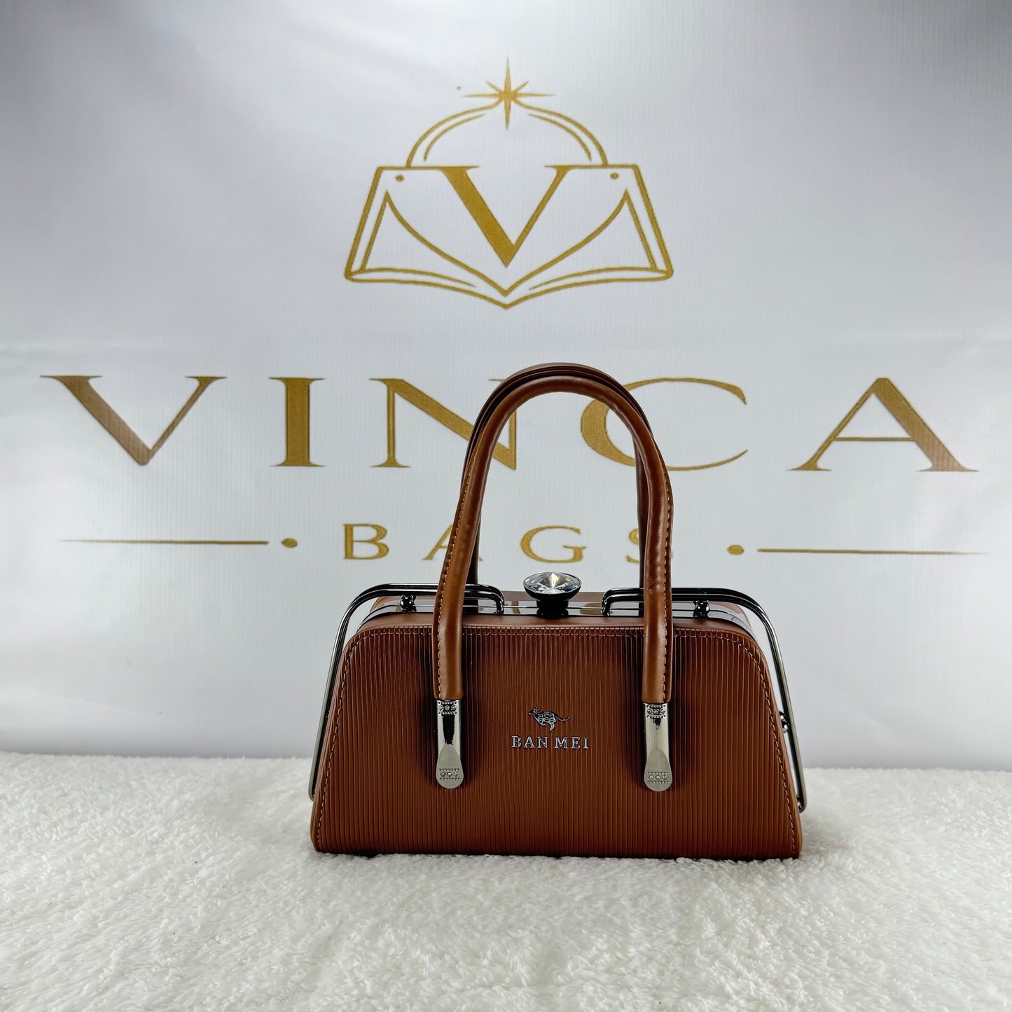 Vinca Ribbed Luxury Hand Bag | Elegant Premium Women’s Purse
