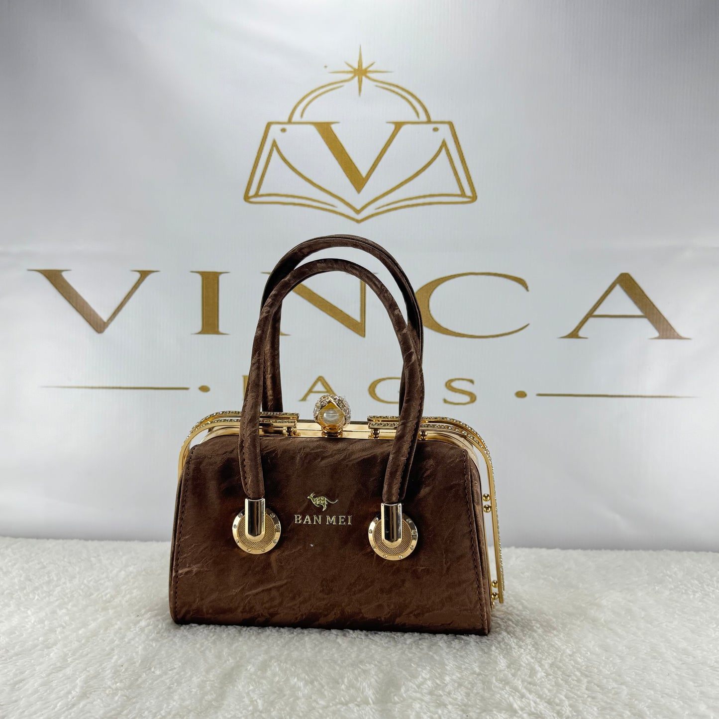 Vinca Elegant Pearl Clasp Handbag | Luxury Women’s Structured Purse