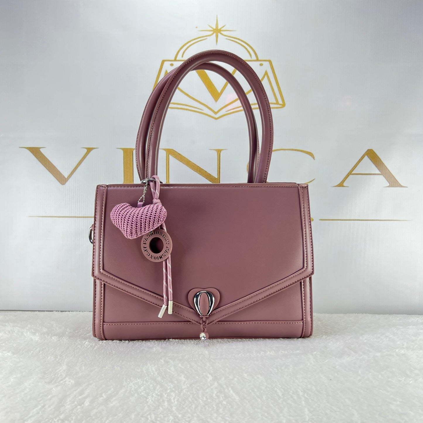 Vinca Celeste Tote – Elegant Top Handle Handbag