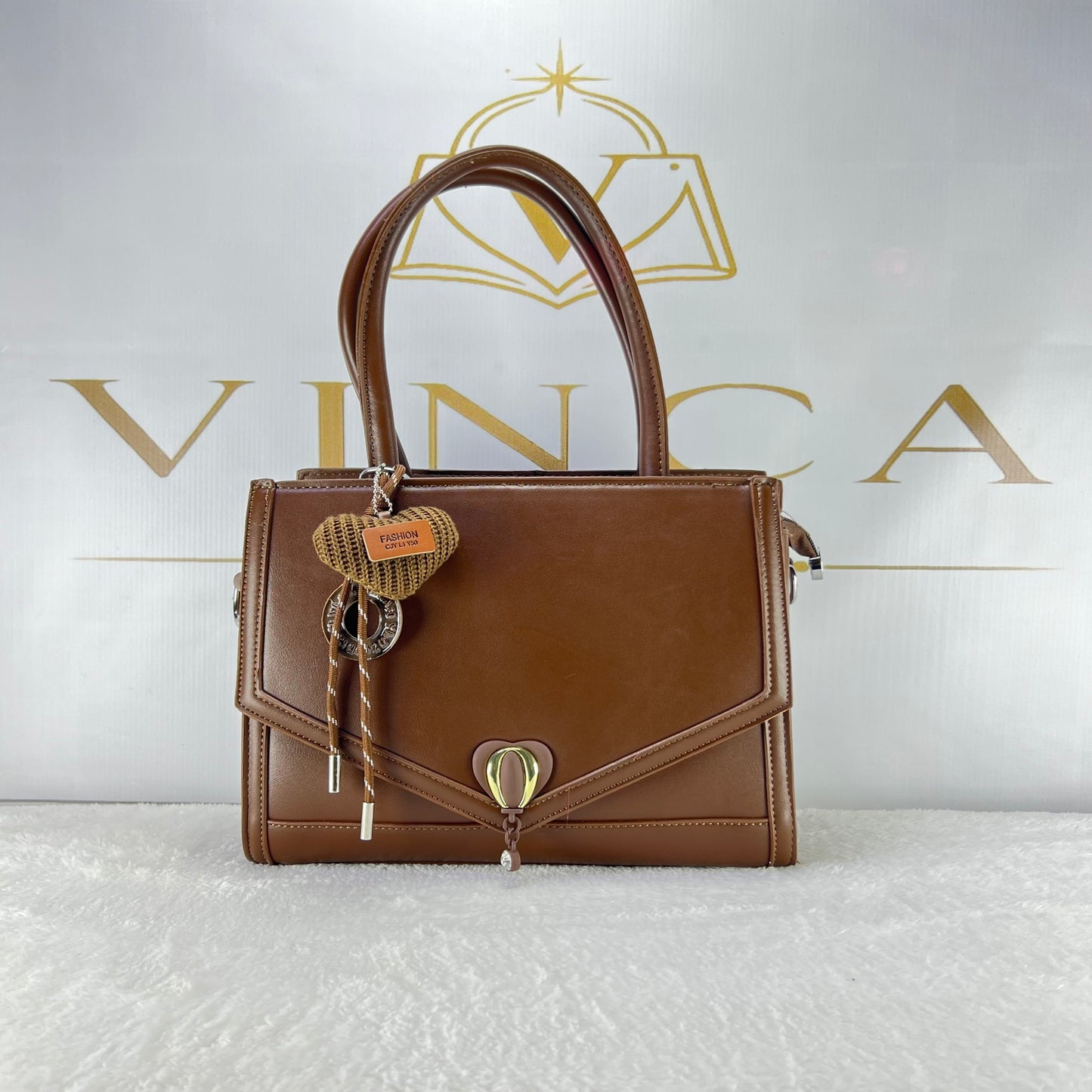 Vinca Celeste Tote – Elegant Top Handle Handbag