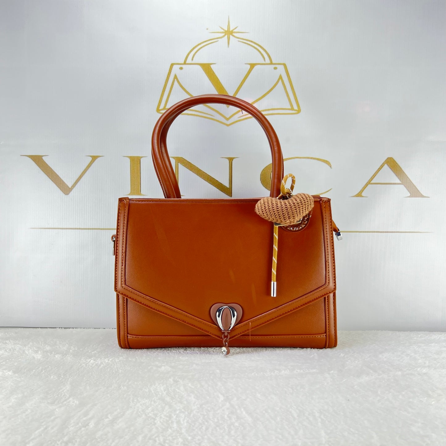 Vinca Celeste Tote – Elegant Top Handle Handbag