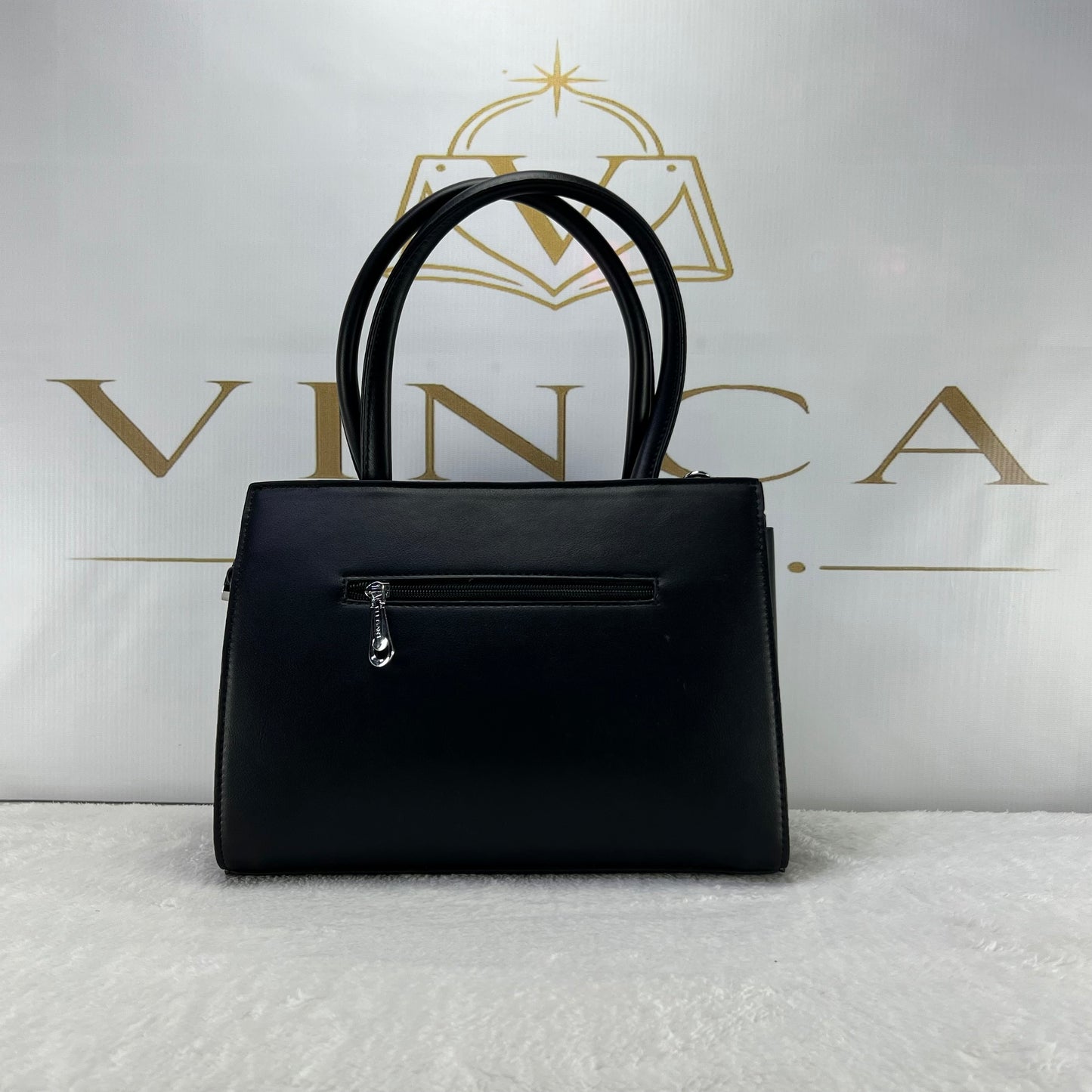 Vinca Celeste Tote – Elegant Top Handle Handbag